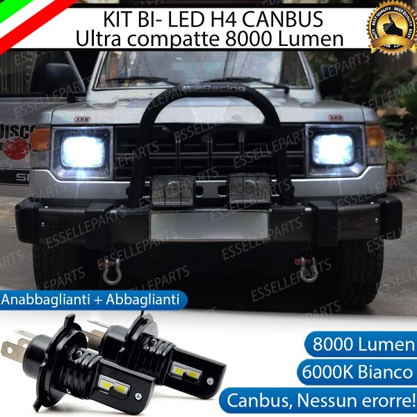 Kit Full LED H4 8000 Lumen 6000K Bianco Ghiaccio Per HYUNDAI GALLOPER