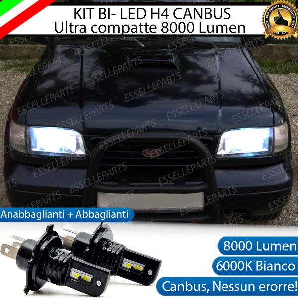 Kit Full LED H4 8000 Lumen 6000K Bianco Ghiaccio Per Kia Sportage 1