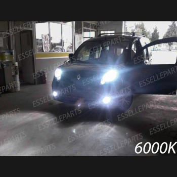 Kit Full LED H4 8000 Lumen 6000K Bianco Ghiaccio Per RENAULT KANGOO