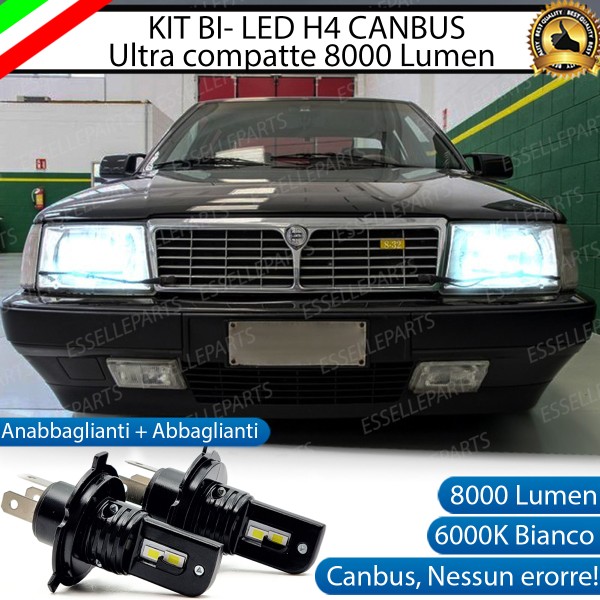 Kit Full LED H4 CANBUS CANBUS 8000 Lumen 6000K Bianco Per Lancia Thema