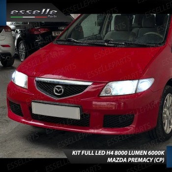 Kit Full LED H4 8000 Lumen 6000K Bianco Ghiaccio Per Mazda Premacy CP