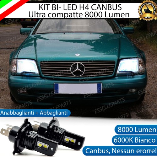 Kit Full LED H4 8000 Lumen 6000K Bianco Ghiaccio Per Mercedes SL R129