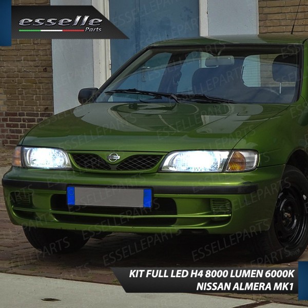 Kit Full LED H4 8000 Lumen 6000K Bianco Ghiaccio Per Nissan Almera