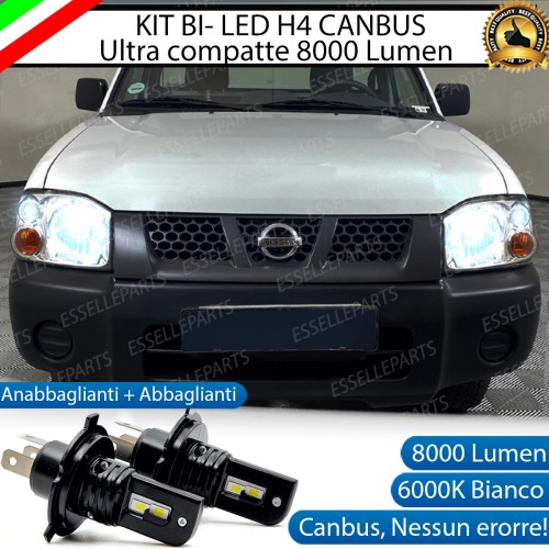 Kit LED H4 8000 Lumen 6000K Ghiaccio Per Nissan Navara D22