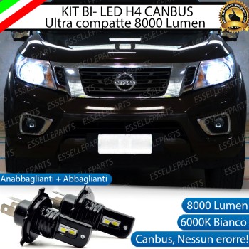 Kit LED H4 8000 Lumen 6000K Ghiaccio Per Nissan Navara D23