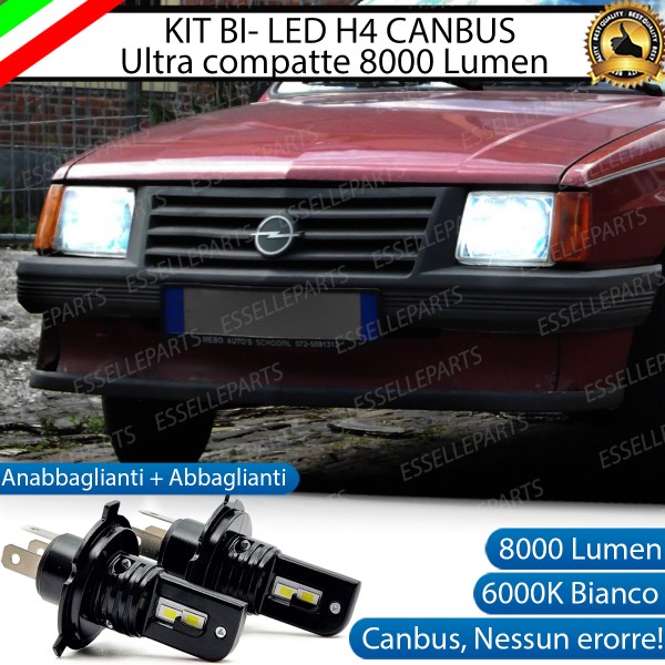 Kit Full LED H4 CANBUS CANBUS 8000 Lumen 6000K Bianco Per Opel Corsa A