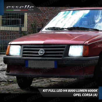 Kit Full LED H4 CANBUS CANBUS 8000 Lumen 6000K Bianco Per Opel Corsa A Kit Full LED H4 CANBUS CANBUS 8000 Lumen 6000K Bianco Per Opel Corsa A