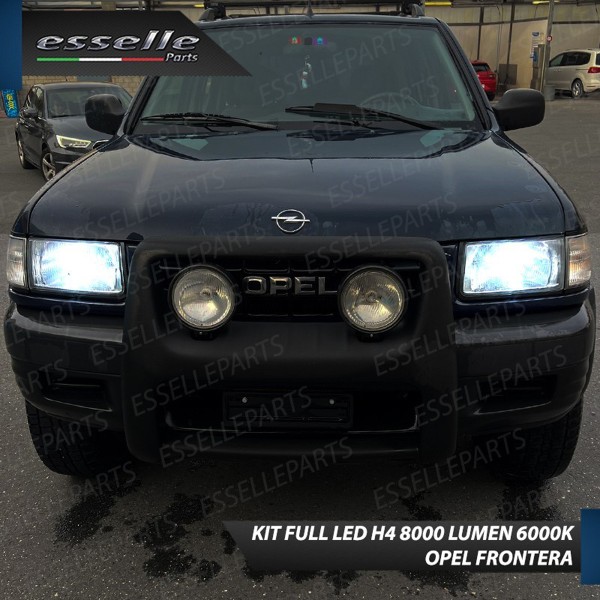 Kit Full LED H4 8000 Lumen 6000K Bianco Ghiaccio Per Opel Frontera