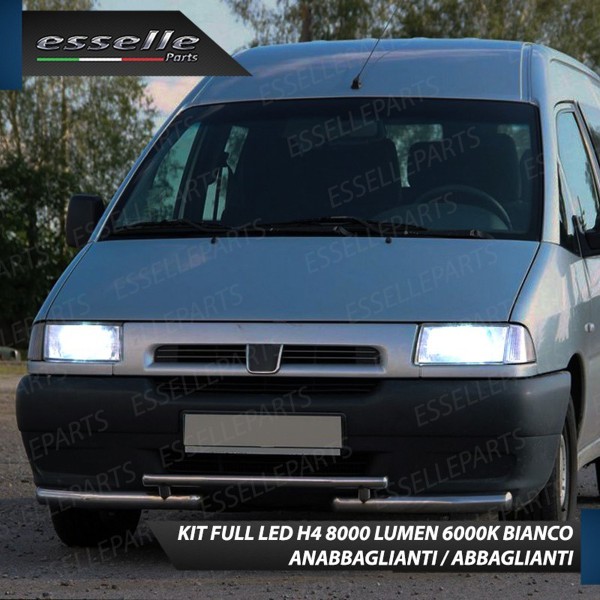 Kit Full LED H4 8000 Lumen 6000K Bianco Ghiaccio Per Peugeot Expert