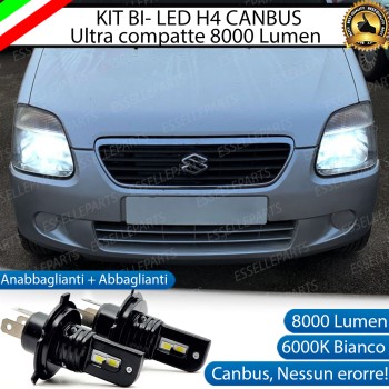 Kit Full LED H4 8000 Lumen 6000K Bianco Ghiaccio Per Suzuki Wagon R+
