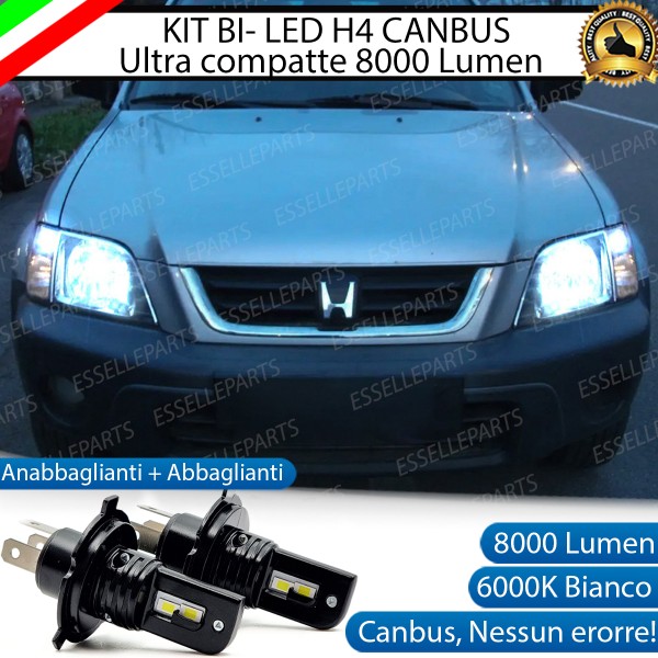 Kit Full LED H4 CANBUS 8000 Lumen 6000K Bianco Ghiaccio Per HONDA CR-V