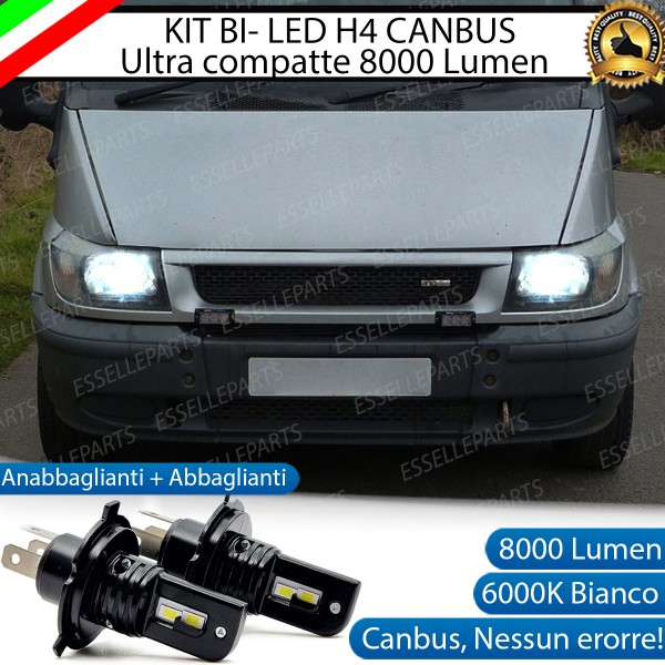 Kit Full LED H4 8000 Lumen 6000K Bianco Ghiaccio Per FORD TRANSIT MK3