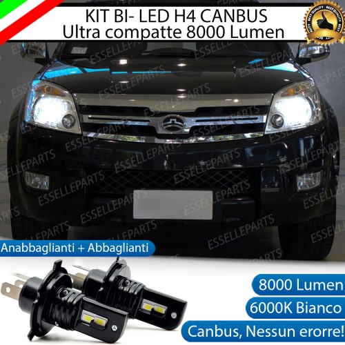 Kit Full LED H4 8000 Lumen 6000K Bianco Ghiaccio Per GREAT WALL HOVER