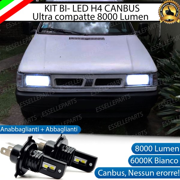 Kit Full LED H4 CANBUS CANBUS 8000 Lumen 6000K Bianco Per Fiat Fiorino