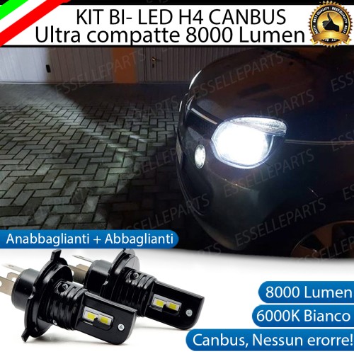 Kit Full LED H4 CANBUS 8000 Lumen 6000K Bianco Per RENAULT TWINGO MK3