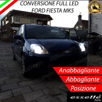 Conversione Fari Full LED 8000 Lumen 6000K Bianco Ford Fiesta MK5