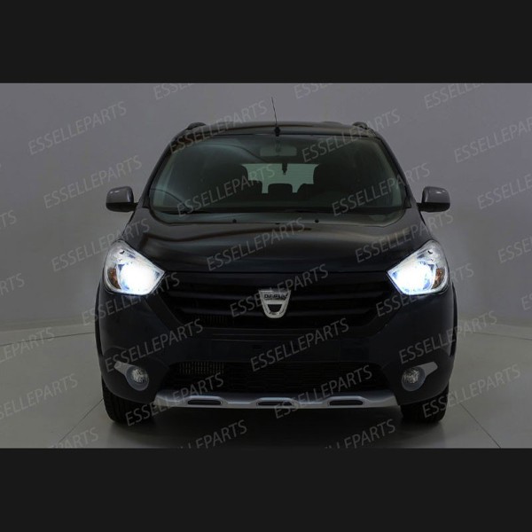 Conversione Fari Full LED 8000 Lumen 6000K Bianco Ghiaccio Dacia Lodgy