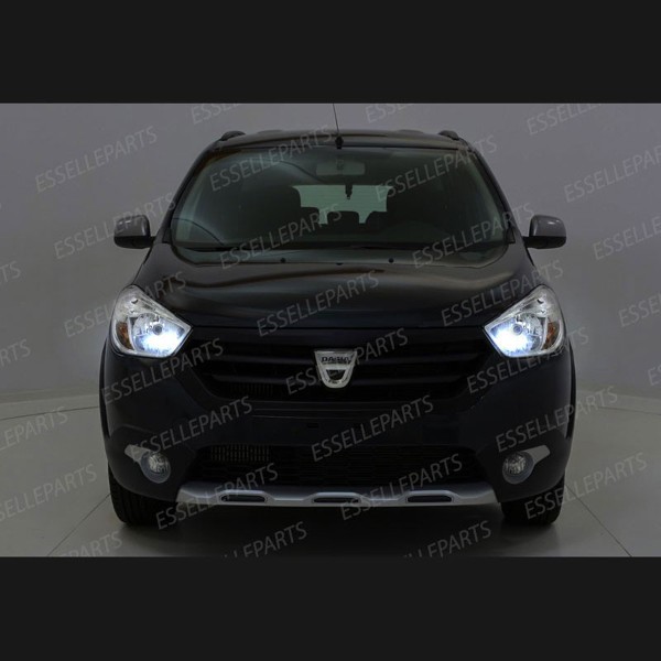 Conversione Fari Full LED 8000 Lumen 6000K Bianco Ghiaccio Dacia Lodgy