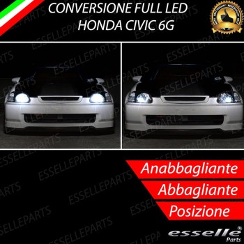 Conversione Fari Full LED 8000 Lumen 6000K Bianco Honda Civic 6G Conversione Fari Full LED 8000 Lumen 6000K Bianco Honda Civic 6G