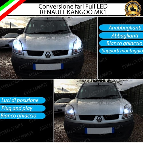 Conversione Fari Full LED 8000 Lumen 6000K Bianco Renault Kangoo 1