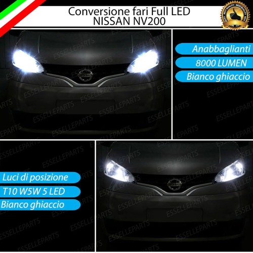 Conversione Fari Full LED 8000 Lumen 6000K Bianco Nissan NV200