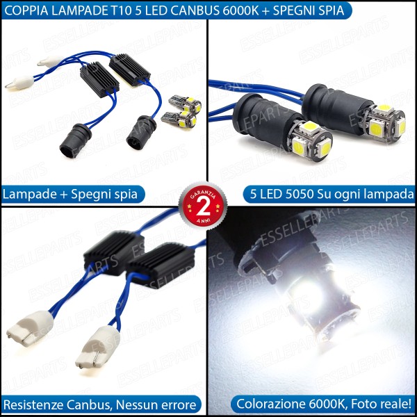 Conversione Full LED Anabbaglianti / Abbaglianti e Luci di posizione LED per LED ABARTH GRANDE PUNTO, 6000K bianco
