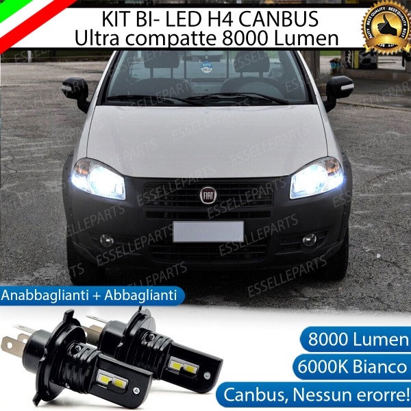 Kit Full LED H4 8000 Lumen 6000K Bianco Fiat Strada
