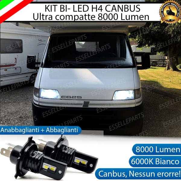 Kit Full LED H4 8000 Lumen 6000K Bianco Fiat Ducato 230
