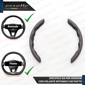 Cover per Volante Effetto Scamosciato Grigio Antiscivolo per Auto Cover per Volante Effetto Scamosciato Grigio Antiscivolo per Auto