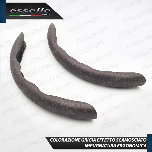 Cover per Volante Effetto Scamosciato Grigio Antiscivolo per Auto