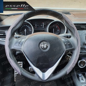 Cover per Volante Effetto Scamosciato Grigio Antiscivolo per Auto Cover per Volante Effetto Scamosciato Grigio Antiscivolo per Auto