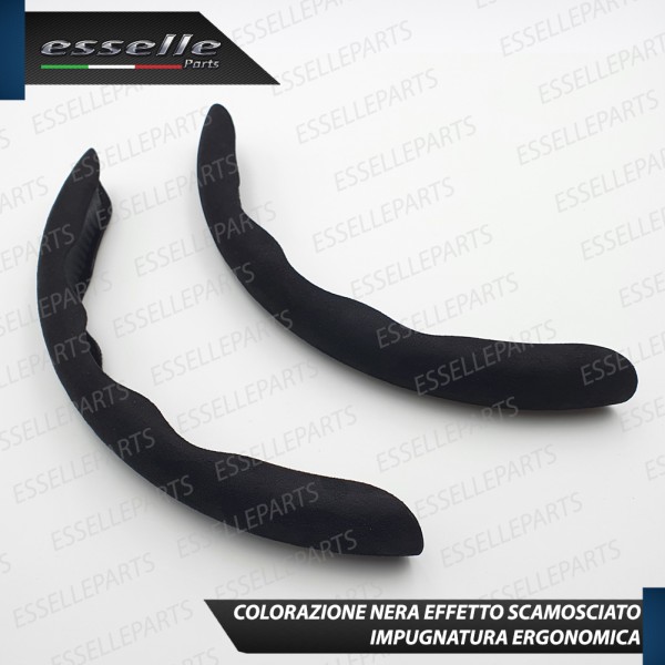 Cover per Volante Effetto Scamosciato Nero Antiscivolo per Auto