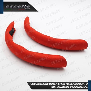 Cover per Volante Effetto Scamosciato Rosso Antiscivolo per Auto