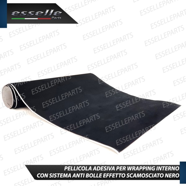 Pellicola Effetto Scamosciato Nero adesiva Professionale per Interni Auto