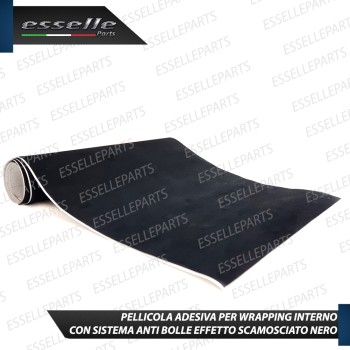 Pellicola Effetto Scamosciato Nero adesiva Professionale per Interni Auto Pellicola Effetto Scamosciato Nero adesiva Professionale per Interni Auto