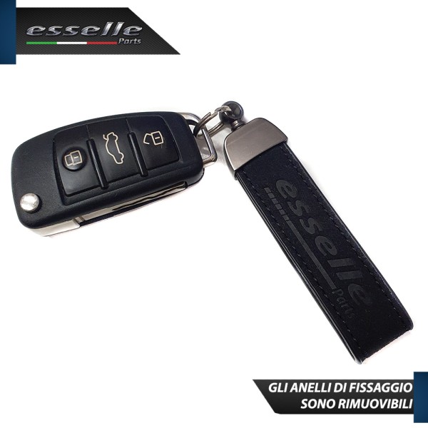Portachiavi Scamosciato Nero - Qualità Premium