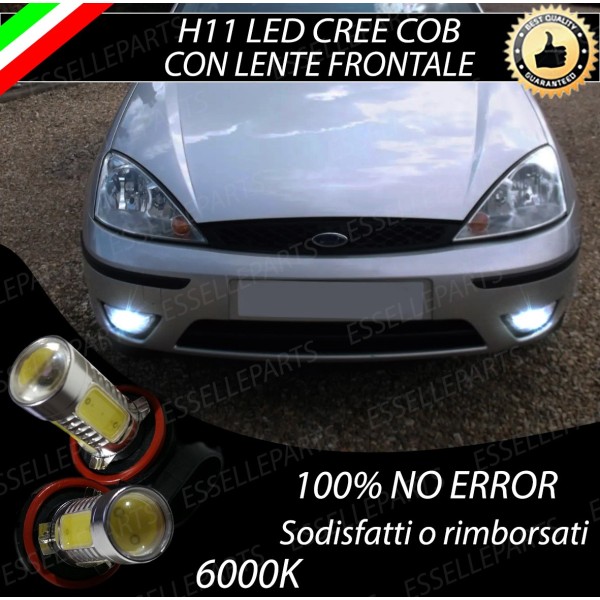 Luci Fendinebbia H11 LED COB 900 Lumen 6000K bianco FORD FOCUS DAL 2001 IN POI