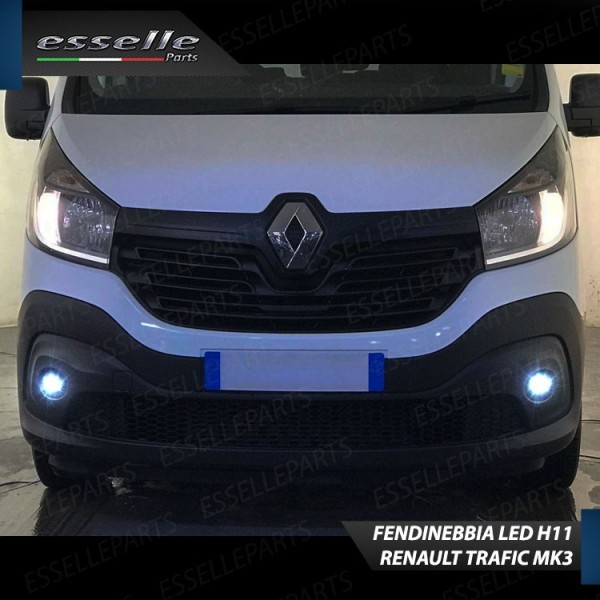 Luci Fendinebbia H11 LED COB 900 Lumen 6000K Renault Trafic 3 Senza luci di svolta