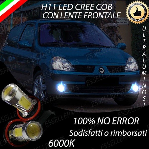 Luci Fendinebbia H11 LED 900 Lumen 6000K bianco RENAULT CLIO MK2
