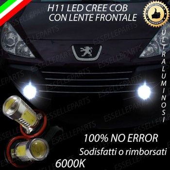Luci Fendinebbia H11 LED 900 Lumen 6000K bianco PEUGEOT 307 RESTYLING