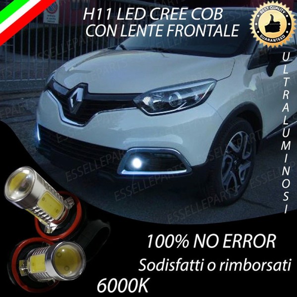 Luci Fendinebbia H11 LED 900 Lumen 6000K bianco RENAULT CAPTUR