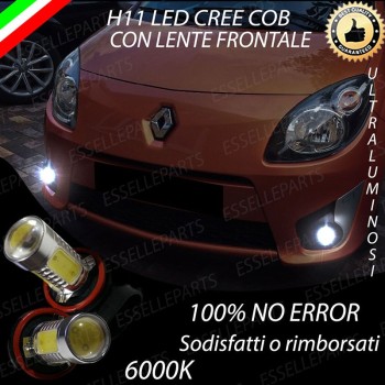 Luci Fendinebbia H11 LED 900 Lumen 6000K bianco RENAULT TWINGO 2