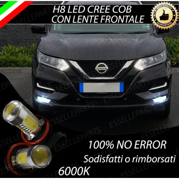 Luci Fendinebbia H8 LED COB 900 LUMEN NISSAN QASHQAI II RESTYLING