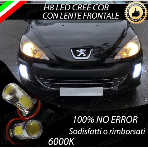 Luci Fendinebbia H8 LED COB 900 LUMEN PEUGEOT 308 308 CC