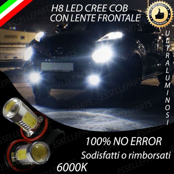 Luci Fendinebbia H8 LED 900 Lumen 6000K bianco NISSAN JUKE fino al 2013