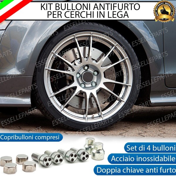 Kit 4 Bulloni In Acciaio Antifurto Cerchi In Lega Y