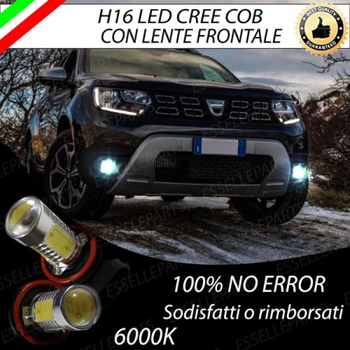 Luci Fendinebbia H16 LED 900 Lumen 6000K bianco DACIA DUSTER 2