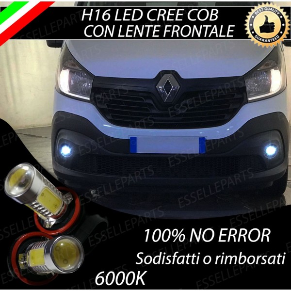 Luci Fendinebbia H16 LED COB 900 Lumen 6000K Renault Trafic 3 Con luci di svolta