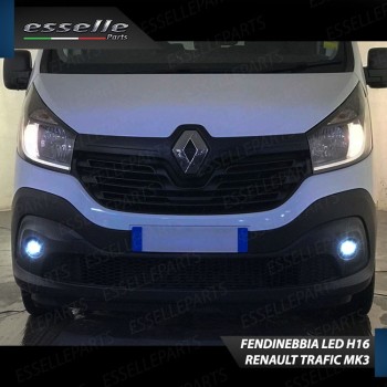 Luci Fendinebbia H16 LED COB 900 Lumen 6000K Renault Trafic 3 Con luci di svolta