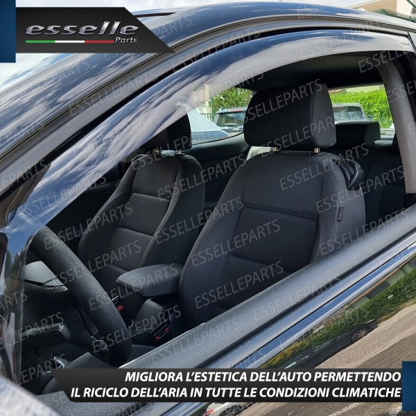 Deflettori Aria ANTERIORI + POSTERIORI Anti Turbo Anti Vento JEEP RENEGADE Specifici